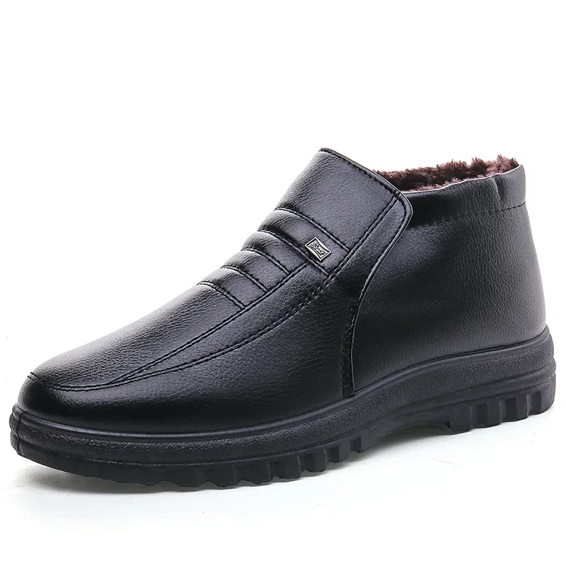 Men Shoes Type - Bottes en cuir décontractées à enfiler