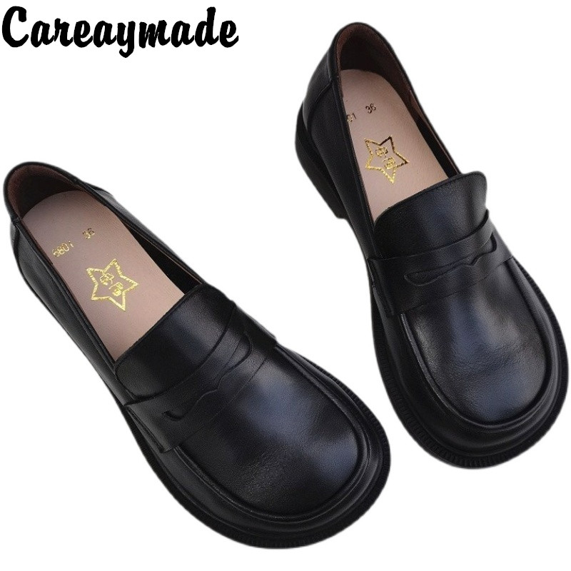 Men Shoes Type - Careaymade-Chaussures Oxford en cuir de vachette