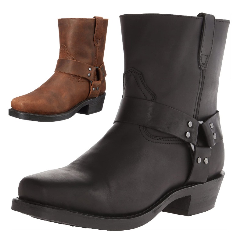 Men Shoes Type - Bottes de Cowboy rétro en cuir