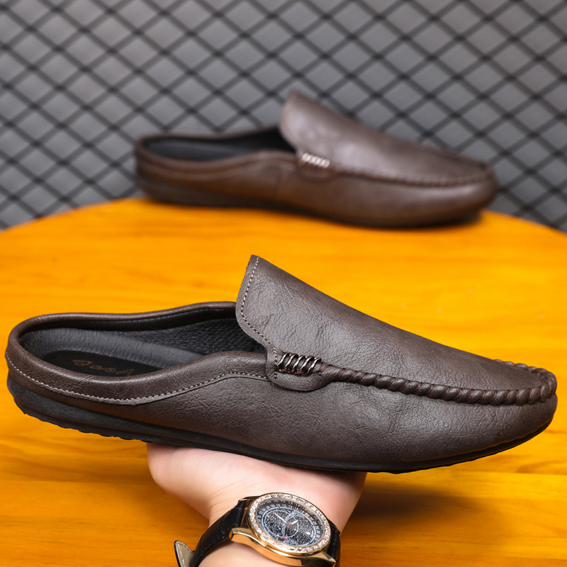 Men'S Shoes Hey Dude - Chaussures mi-ouvertes pour hommes en cuir