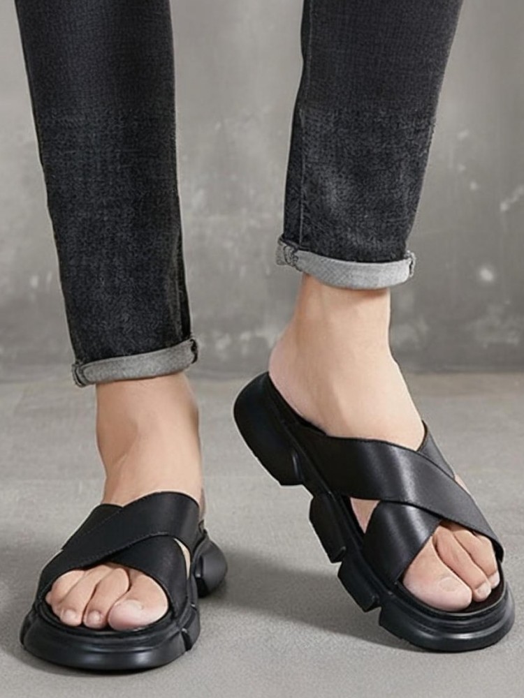 Pantoufles tendance en cuir de - Men Shoes Type avis et prix