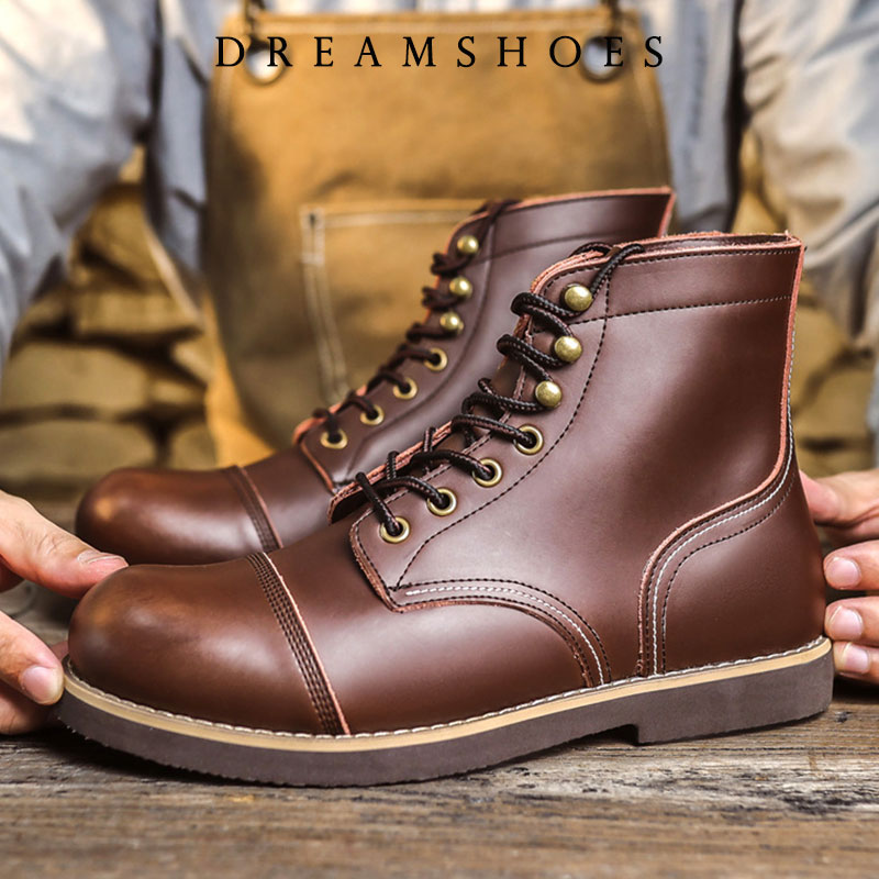 Bottines de moto en cuir de va - Men Shoes Type avis et prix