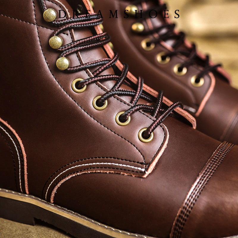Bottines de moto en cuir de va - Men Shoes Type avis et prix